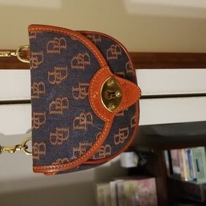 RARE⭐️Dooney&Bourke Mini Denim Saddlebag Purse